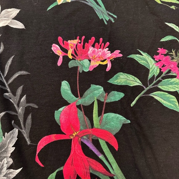 Like-New! Desigual Long Sleeve Mock Neck Floral Top - Picture 3 of 4